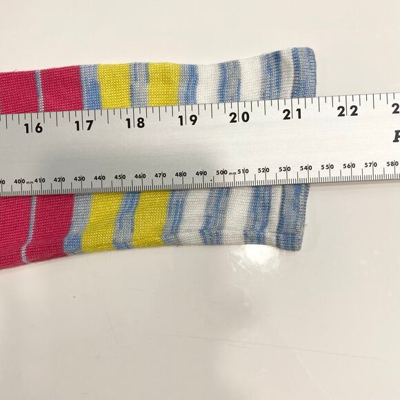 NWOT SOFT SURROUNDINGS Sweater S  Rainbow Stripe Multicolor Knit”Oasis” - Picture 9 of 9